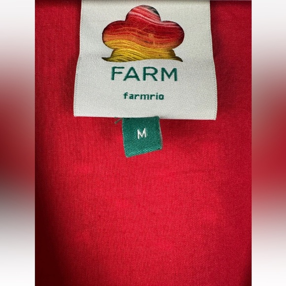 FARM Rio Sz Medium Red Lace Floral Maxi Tiered Dress - Picture 8 of 8